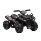 HOMCOM Kids Ride-on Four Wheeler ATV Car with Real Working Headlights - Black
