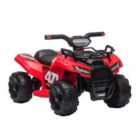 HOMCOM Kids Ride-on Four Wheeler ATV Car with Real Working Headlights - Red