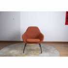 FURNITURE LINK Moby Accent Chair - Rust