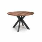 FURNITURE LINK Manhattan Round Table 1200mm - Light Walnut