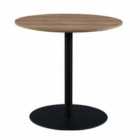 FURNITURE LINK Manhattan Round Table 800mm - Light Walnut