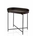 Rozi Black Oval Side Table
