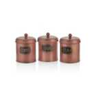 Rozi Copper Coffee, Tea, And Sugar Canister Set - 17 cm