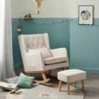 Babymore Lux Nursing Chair with Stool - Cream