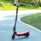 HOMCOM Folding Electric Scooter E Scooter With LED Headlight For Ages 7-14, Red