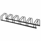 Homcom 6 Bike Parking Rack Black