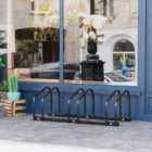 Homcom 3 Bike Parking Rack Black