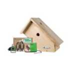 Green Feathers Bird Box Camera HD w/ Wi-Fi Connection (3rd Gen) and 45 Degree Box Deluxe Bundle