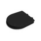 Croydex Iseo D Shape Toilet Seat - Matt Black