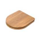 Croydex Levico Effect D Shape Toilet Seat - Teak