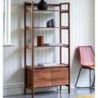 Crossland Grove Valencia Open Display Bookcase Walnut