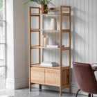 Crossland Grove Valencia Open Display Bookcase Oak