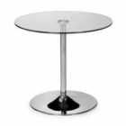 Julian Bowen Kudos Chrome & Glass Pedestal Table