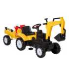 HOMCOM Kids Pedal Go Kart Children Ride On Digger Tractor Toy Car