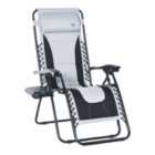 Outsunny Zero Gravity Chair Folding Recliner - Light Grey