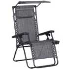 Outsunny Zero Gravity Folding Recliner Chair - Grey