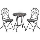 Outsunny 3pc Mosaic Garden Bistro Set