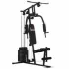 Homcom Multifunction Home Gym Machine With 45Kg Weights Black