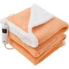 Glamhaus Electric Fleece Over Blanket Large 160x130cm Orange