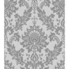 Holden Decor Clara HW Vinyl Charcoal Glitter Wallpaper - 10.05m x 53cm