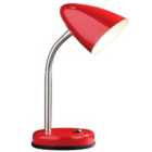 Maison by Interiors Suki Desk Lamp with Flexible Stem - Red Gloss/Chrome