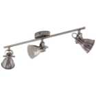 Eglo Seras Nickel Ceiling 3 Light Spotlight