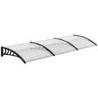 Outsunny Door Canopy Outdoor Awning Rain Shelter For Window Porch 300x100 Clear