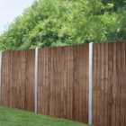 Forest Garden 6ft x 6ft (1.83m x 1.85m) Pressure Treated Brown Pressure Treated Closedboard Fence Panel
