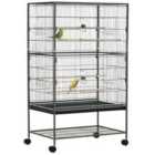 PawHut Large Bird Cage for Finch/Canary/Parrot w/Stand Grey