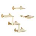 PawHut 3pc Wall Mounted Cat Climbing Shelf Set