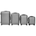 Tectake Lightweight Hard Shell Suitcase Set 4-piece - Grey