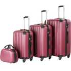 Tectake Suitcase Set 4-piece Pucci - Red