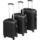 Tectake Hard Shell Suitcase Set 3-piece - Black