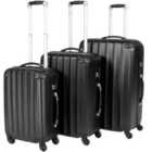 Tectake Lightweight Suitcase Set 3-piece - Black