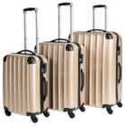 Tectake Lightweight Suitcase Set 3-piece - Cream