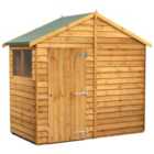 Powersheds Apex Overlap Dip Treated Shed - 4 x 8ft