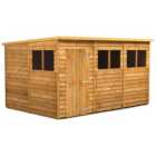 Powersheds Pent Overlap Dip Treated Shed - 12 x 8ft
