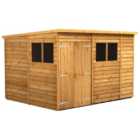 Powersheds Double Door Pent Overlap Dip Treated Shed - 10 x 8ft
