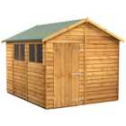 Powersheds Apex Overlap Dip Treated Shed - 10 x 8ft