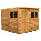 Powersheds Pent Overlap Dip Treated Shed - 8 x 8ft