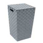 JVL Vichy Square Nylon Laundry Hamper