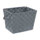 JVL Vichy Rectangular Nylon Storage Basket With Handles