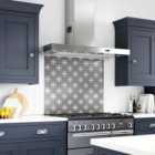 Laura Ashley Wicker Charcoal Glass Kitchen Splashback 900mm X 750mm