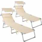 Tectake 2 Chloe Sun Loungers Cream