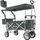 Tectake Foldable Garden Trolley With Carry Bag Grey