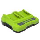Greenworks Dual Slot 24v Rechargeable Battery Charger
