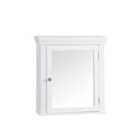 Teamson Home Stratford Wooden Mirrored Bathroom Medicine Cabinet - White
