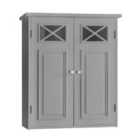 Teamson Home Dawson Double Door Bathroom Wall Cabinet - Grey