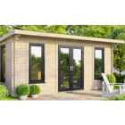 Power Sheds 18 x 10ft Pent Notched Logs Log Cabin