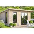 Power Sheds 14 x 14ft Pent Notched Logs Log Cabin